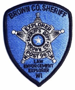 刺しゅう(輸入）ワッペン・ビッグアメリカン （BROWN CO,SHERIFF）