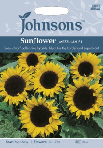 【種子】Johnsons Seeds Sunflower MEZZULAH F1 サンフラワー（ひまわり） メズラ・F1 ジョンソンズシード
