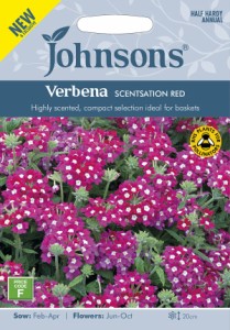 【種子】Johnsons Seeds Verbena SCENTSATION RED バーベナ センセーション・レッド ジョンソンズシード