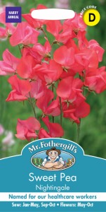 【種子】Mr.Fothergills Seeds Sweet Pea Nightingale スイート・ピー ナイチンゲール ミスター・フォザーギルズシード