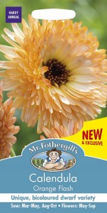 【種子】Mr.Fothergills Seeds Calendula Orange Flash カレンデュラ（きんせんか）オレンジ・フラッシュ ミスター・フォザーギルズシー