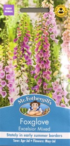 【種子】Mr.Fothergills Seeds Foxglove Excelsior Mixedフォックスグローブ（ジギタリス）・エクセルシオール・ミックス ミスター・フォ