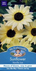 【種子】Mr.Fothergills Seeds Sunflower Vanilla Ice サンフラワー（ひまわり）バニラ・アイス ミスター・フォザーギルズシード