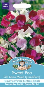 【種子】 Mr.Fothergills Seeds Sweet Pea Old Spice Mixed(grandiflora) スイートピー オールド・スパイス・ミックス ミスター・フォザ