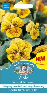 【種子】Mr.Fothergills Seeds Viola Network Improved ヴィオラ ネットワーク・インプルーヴド ミスター・フォザーギルズシード