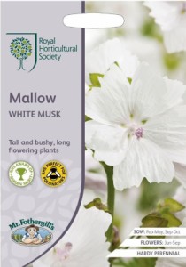 【種子】Mr.Fothergills Seeds Royal Horticultural Society Mallow WHITE MUSK RHS マロウ ホワイト・ムスク ミスター・フォザーギルズ