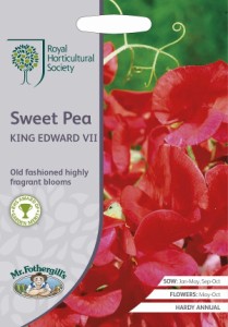 【種子】Mr.Fothergills Seeds Royal Horticultural Society Sweet Pea KING EDWARD VII RHS スイートピー キング・エドワード VII ミス