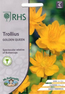 【種子】Mr.Fothergills Seeds Royal Horticultural Society Trollius GOLDEN QUEEN RHS トロリウス ゴールデン・クイーン ミスター・フ