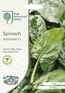 【種子】Mr.Fothergills Seeds Royal Horticultural Society Spinach MISSOURI F1 RHS スピナッチ ミズーリ F1 ミスター・フォザーギルズ