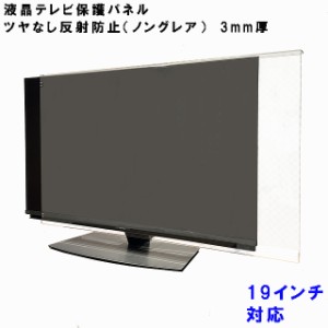 液晶テレビ 保護 パネル 19型 19インチ相当 ノングレア調 板厚3mm コードストッパー付属 テレビカバー テレビガード tvカバー tvガード 