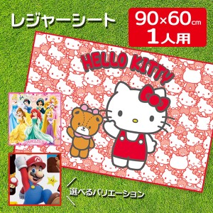 【メール便 1000円ポッキリ 送料無料】レジャーシート 1人用 S 90×60cm ハローキティ / ディズニープリンセス / スーパーマリオ ｜ 子供