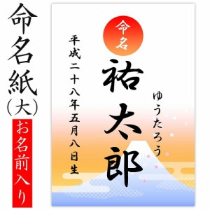 デザイン命名紙 （富士山）【命名書台紙（大）専用】 赤ちゃん 命名書 命名紙 かわいい 