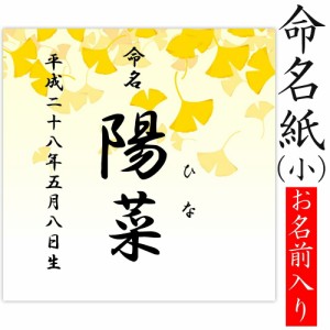 デザイン命名紙 （いちょう）【命名書台紙（小）専用】 赤ちゃん 命名書 命名紙 かわいい 