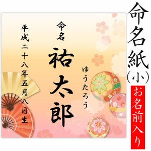 デザイン命名紙 （まり 女の子）【命名書台紙（小）専用】 赤ちゃん 命名書 命名紙 かわいい 