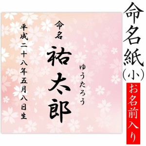 デザイン命名紙 （桜 ピンク）【命名書台紙（小）専用】 赤ちゃん 命名書 命名紙 かわいい 