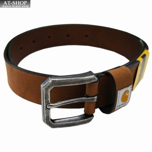 カーハート ベルト Carhartt メンズ レザーベルト 牛革 Saddle Leather Belt 36インチ(ウエスト86-96cm) ブラウン/ガンメタル