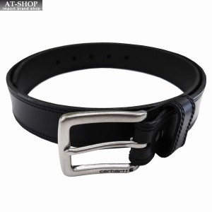 カーハート ベルト Carhartt メンズ レザーベルト 牛革 Burnished Leather Box Buckle Belt 36インチ(ウエスト86-96cm) ブラック/シルバ