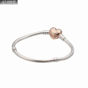 パンドラ ブレスレット PANDORA Moments Heart & Snake Chain Bracelet 14kローズゴールド スターリングシルバー925 レディースアクセサ