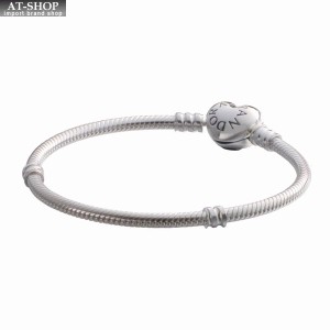 パンドラ ブレスレット PANDORA Moments Heart & Snake Chain Bracelet スターリングシルバー925 レディースアクセサリー 17(約15cm)