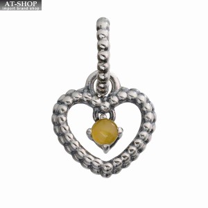 パンドラ チャーム PANDORA yellow Beaded Heart Dangle  スターリングシルバー925 ブレスレットチャーム レディースアクセサリー