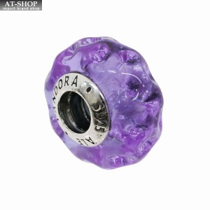 パンドラ チャーム PANDORA Wavy Lavender Murano Glass スターリングシルバー ブレスレットチャーム レディースアクセサリー