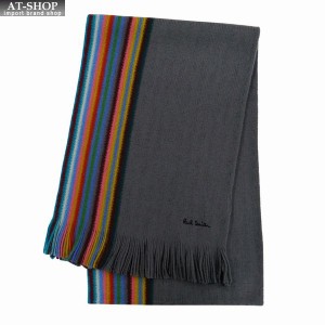 ポールスミス マフラー Paul Smith ポール・スミス MEN SCARF MULTI EDGE REV 2022FW SLATE