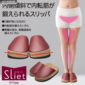 O脚矯正スリッパ Sliet スリエット O-Type 美容 健康サンダル O脚 骨盤脚矯 姿勢 ストレッチ おしゃれ 人気商品ランキング上位