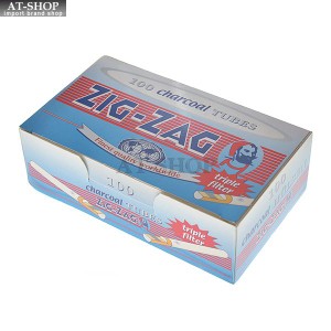 柘製作所 ZIG-ZAG ジグザグ レギュラーチャコールチューブ 手づくりシガレット用 フィルター付きチューブ さや紙 手巻きタバコ用 100本入