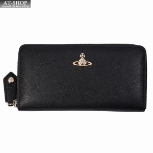 ヴィヴィアン財布 ラウンドファスナー長財布 レディース Vivienne Westwood ヴィヴィアンウェストウッド NO,15 SAFFIANO CLASSIC BLACK