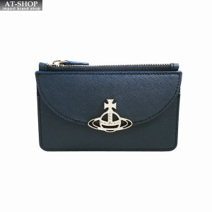 ヴィヴィアン財布 カードコインケース レディース Vivienne Westwood ヴィヴィアンウェストウッド NO,15 SAFFIANO K401 BLUE