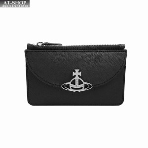 ヴィヴィアン財布 カードコインケース レディース Vivienne Westwood ヴィヴィアンウェストウッド NO,15 SAFFIANO N402 BLACK