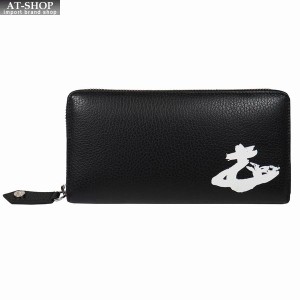 ヴィヴィアン財布 ヴィヴィアンウェストウッド ラウンドファスナー長財布 Vivienne Westwood MELIH BLACK/WHITE 特価セール 63％OFF