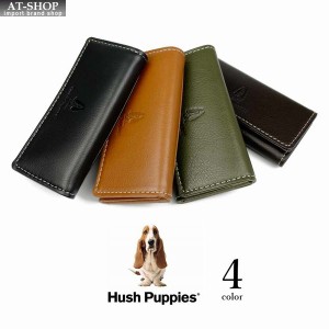 メンズ レディース キーケース 2022年新作 Hush Puppies ハッシュパピー リアルレザー キーケース 三つ折り キーホルダー 全4色