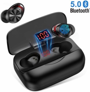 Bluetooth イヤホン ワイヤレスイヤホン Hi-Fi高音質 LEDディスプレイ Bluetooth5.1 220時間持続駆動 IPX7防水 ブルートゥース イヤホン 
