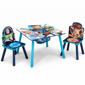 デルタ トイストーリー4 テーブル＆チェア 男の子 収納付き 子供家具 学習机 椅子 3点セット Delta