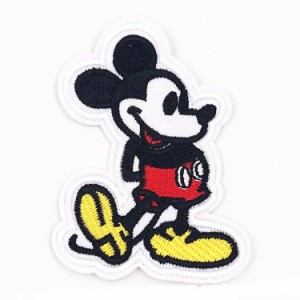 送料無料/ ワッペン ミッキーマウス 全身 刺繍 アイロン キャラクター ディズニー ワッペン アップリケ