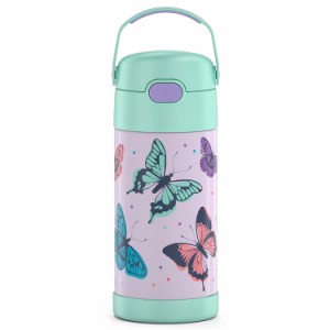 サーモス ステンレス ストロー 水筒 サーモス ステンレス水筒 バタフライ 蝶 ストロー 350ml THERMOS 子供 デザイン