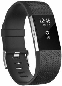 Fitbit Charge 2 (フィットビット) 交換 バンド 腕時計 ベルト サイズ調整可能 男女兼用 ブラック Lサイズ