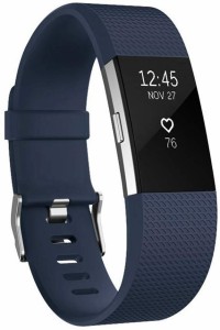 Fitbit Charge 2 (フィットビット) 交換 バンド 腕時計 ベルト サイズ調整可能 男女兼用 ネイビー Sサイズ