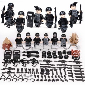 MOC LEGO レゴ ブロック 互換 SWAT 特殊部隊 アンチテロ部隊 カスタム ミニフィグ 6体セット 大量武器・装備・兵器付き 