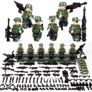 MOC LEGO レゴ ブロック 互換 ARMY WW2 ロシア軍特殊部隊 ジャングル戦 カスタム ミニフィグ 6体セット 大量武器・装備・兵器付き【海外