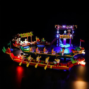 MOC LEGO レゴ ブロック 80103 互換 アジアンフェスティバル ドラゴンボートレース LED ライト キット 【海外から直送します】※レゴ本体