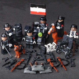 LEGO レゴ MOC 互換 WW2 第二次世界大戦 ナチス ドイツ軍 陸軍 アーミー 指揮官 ミニフィグ 6体セット兵器付き