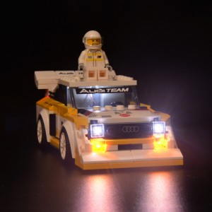 MOC ブロック 76897 互換  スピードチャンピオン 1985 アウディ スポーツ・クワトロS1 LEDライト 照明 キット カスタム パーツ【海外から