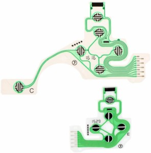 PS4 コントローラ (DUALSHOCK 4)用 2部品（1セット) JDS030 導電性 フィルム キーパッド 修理 交換部品