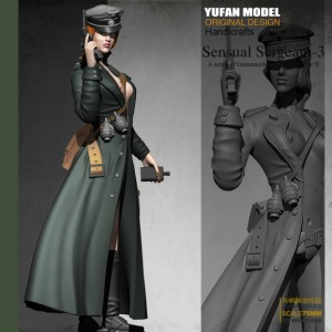 【即日発送!!送料無料!!】1/24 WW2 ナチス SS 親衛隊 セクシー 女性 兵士 ソルジャー 未塗装 レジン製 組み立て キット フィギュア ガレ