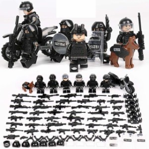 MOC レゴ ブロック 互換 SWAT 特殊部隊 アンチテロ部隊 カスタム ミニフィグ 6体セット 大量武器・装備・兵器付き