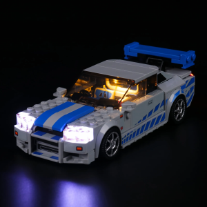 LEGO MOC ブロック 76917 互換 ワイルド・スピード日産 スカイライン GT-R  R34 LED ライト 照明 キット カスタム パーツ ※レゴ本体は含