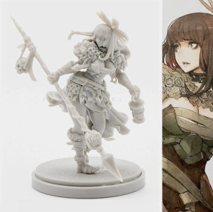 38mm 1/35 KINGDOM DEATH キングダム・デス Necromancer Echoes of Death KD ネクロマンサー・エコーズ・オブ・デス KD 女性戦士 未塗装 