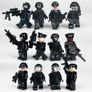 LEGO レゴ 互換 SWAT 特殊部隊 フル装備 大量武器パーツ ミニフィグ 12体セット 